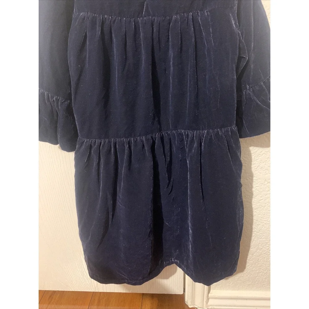 gymboree girls size 5 Velvet Blue Ruffled Christmas Dress NWT